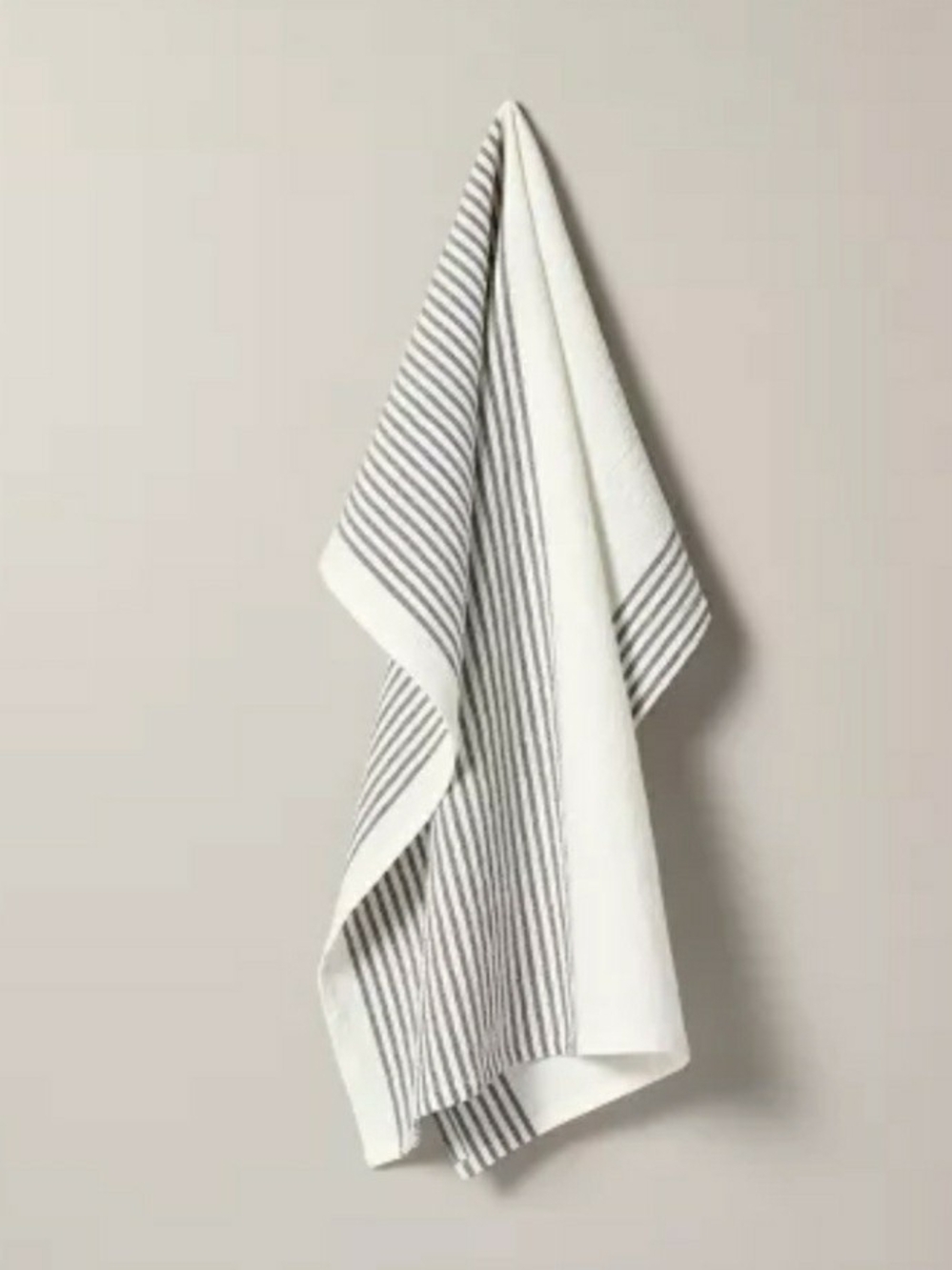 Hearth & Hand Striped Flour Sack Kitchen Towels — White and Charcoal